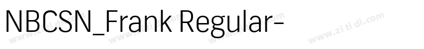 NBCSN_Frank Regular字体转换